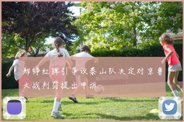 郑铮红牌引争议泰山队决定对京鲁大战判罚提出申诉